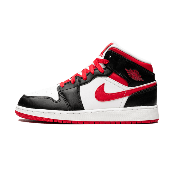 Air Jordan 1 Mid GS 'White Very Berry'- Streetwear Fashion - lacezy.com