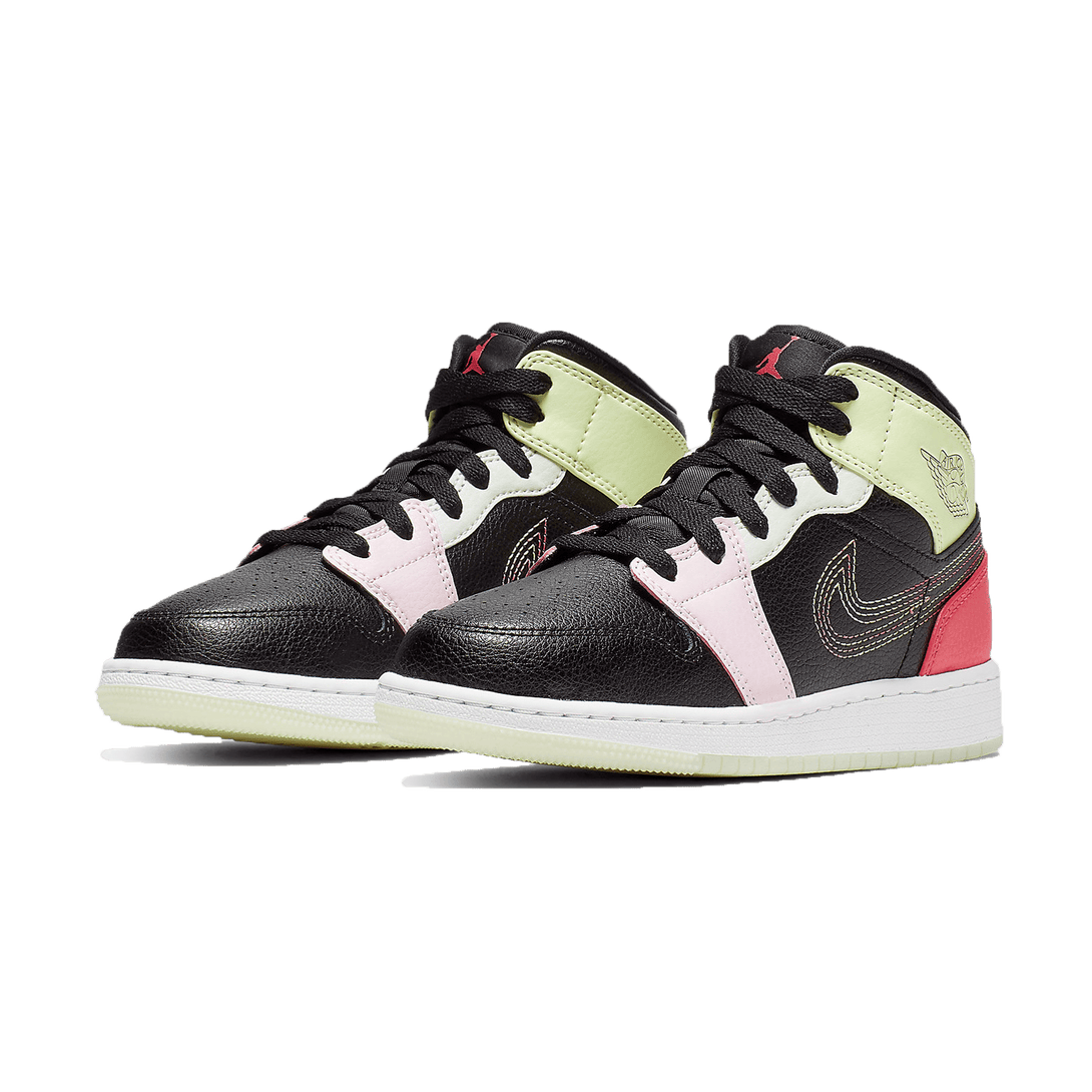 Air Jordan 1 Mid 'Glow In The Dark'- Streetwear Fashion - lacezy.com