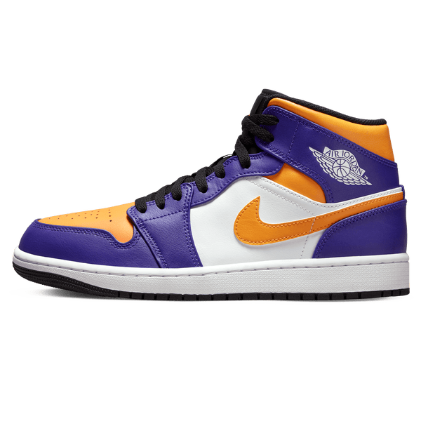 Air Jordan 1 Mid 'Lakers'- Streetwear Fashion - lacezy.com