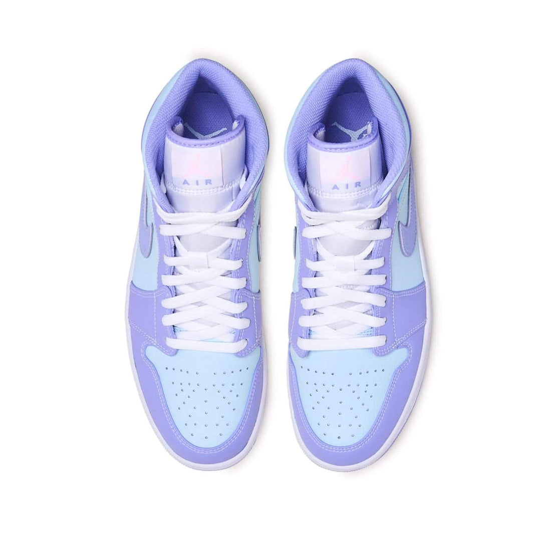 Air Jordan 1 Mid 'Purple Aqua'- Streetwear Fashion - lacezy.com