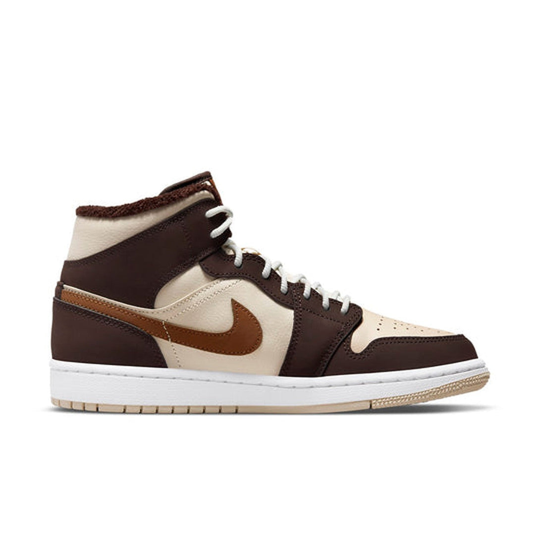 Air Jordan 1 Mid SE 'Cream Dark Chocolate' Wmns- Streetwear Fashion - lacezy.com