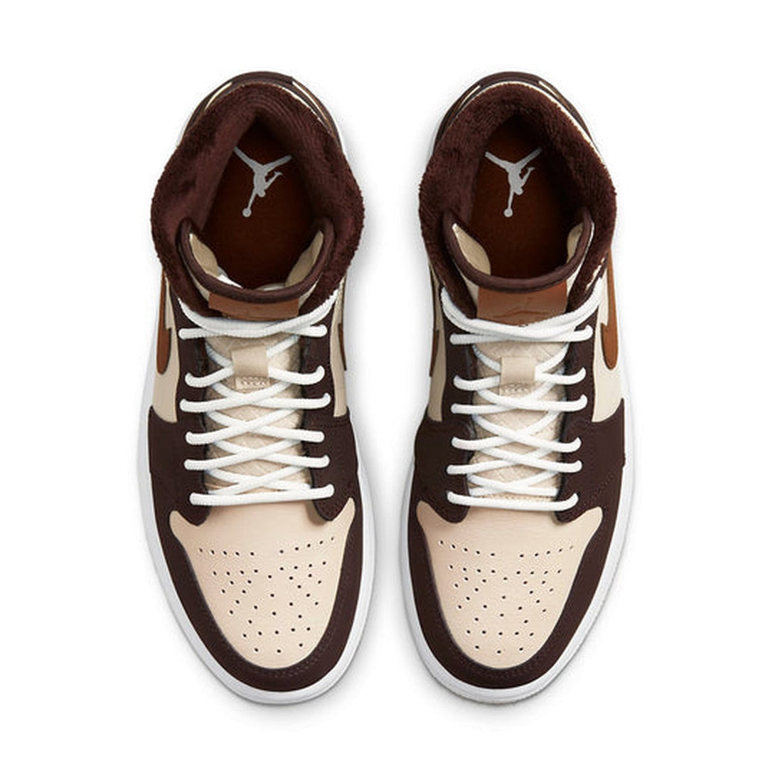 Air Jordan 1 Mid SE 'Cream Dark Chocolate' Wmns- Streetwear Fashion - lacezy.com