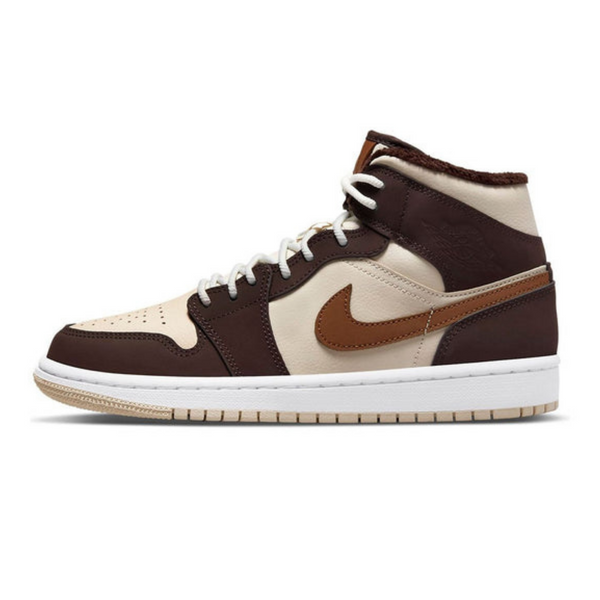 Air Jordan 1 Mid SE 'Cream Dark Chocolate' Wmns- Streetwear Fashion - lacezy.com