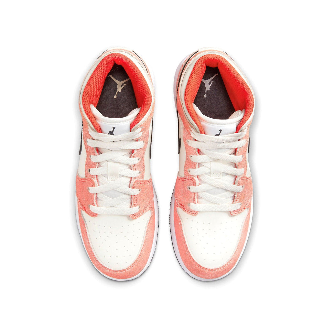 Air Jordan 1 Mid SE GS 'Orange Suede'- Streetwear Fashion - lacezy.com