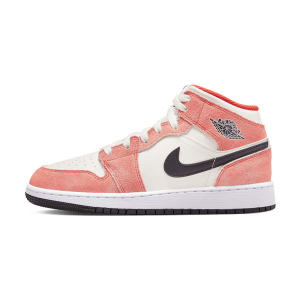 Air Jordan 1 Mid SE GS 'Orange Suede'- Streetwear Fashion - lacezy.com