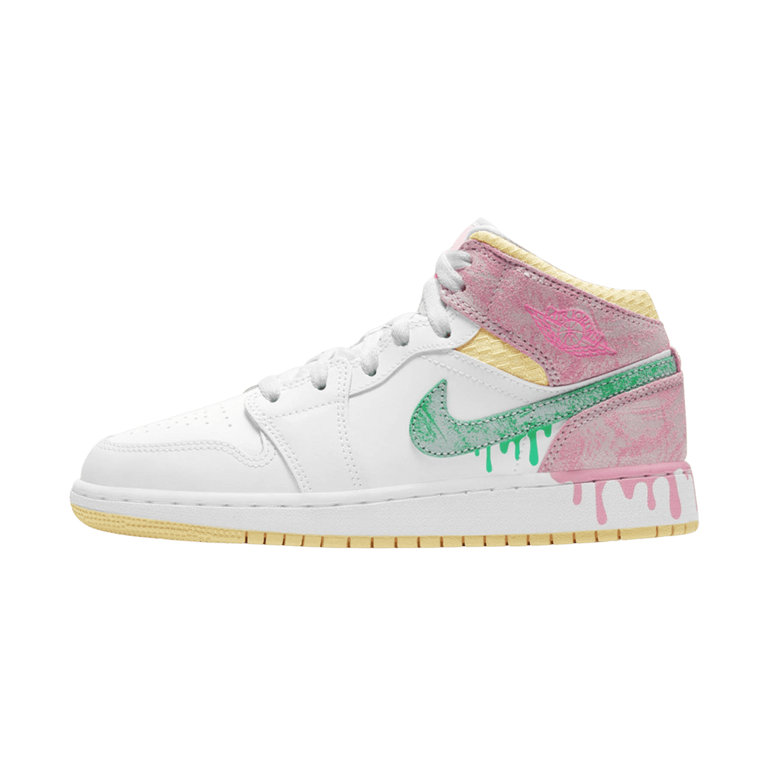 Air Jordan 1 Mid SE GS 'Paint Drip'- Streetwear Fashion - lacezy.com