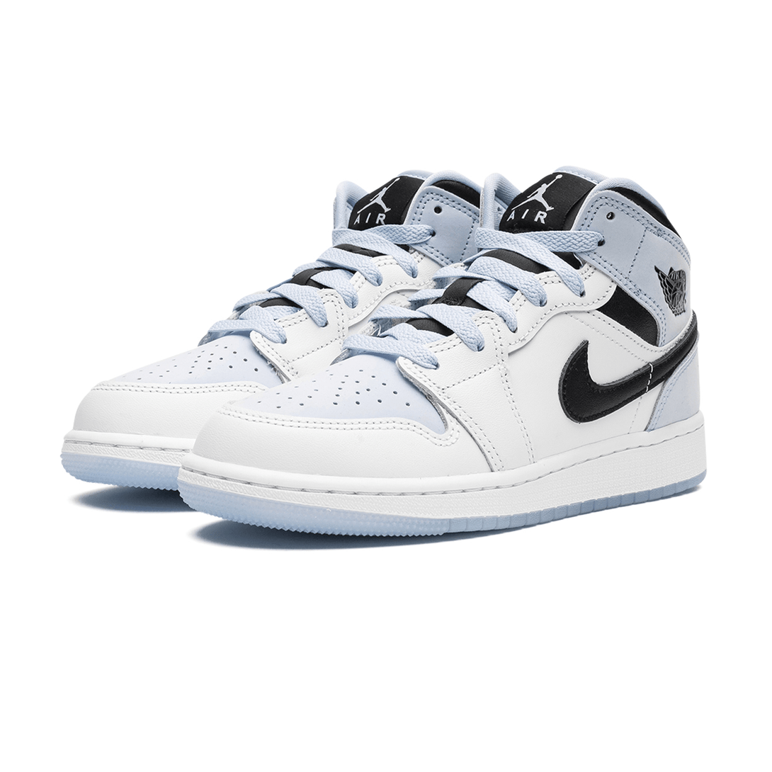 Air Jordan 1 Mid SE GS 'White Ice Blue'- Streetwear Fashion - lacezy.com