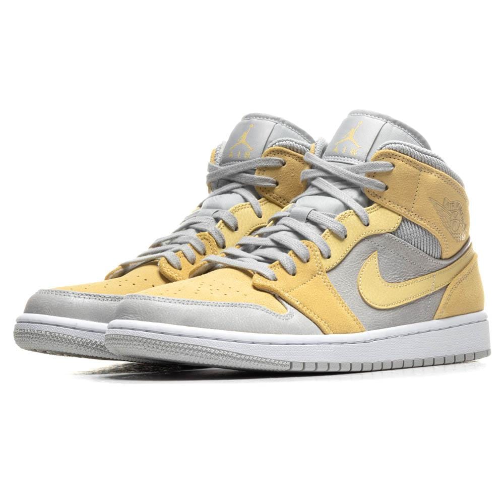 Air Jordan 1 Mid SE Grey Fog Lemon Wash- Streetwear Fashion - lacezy.com