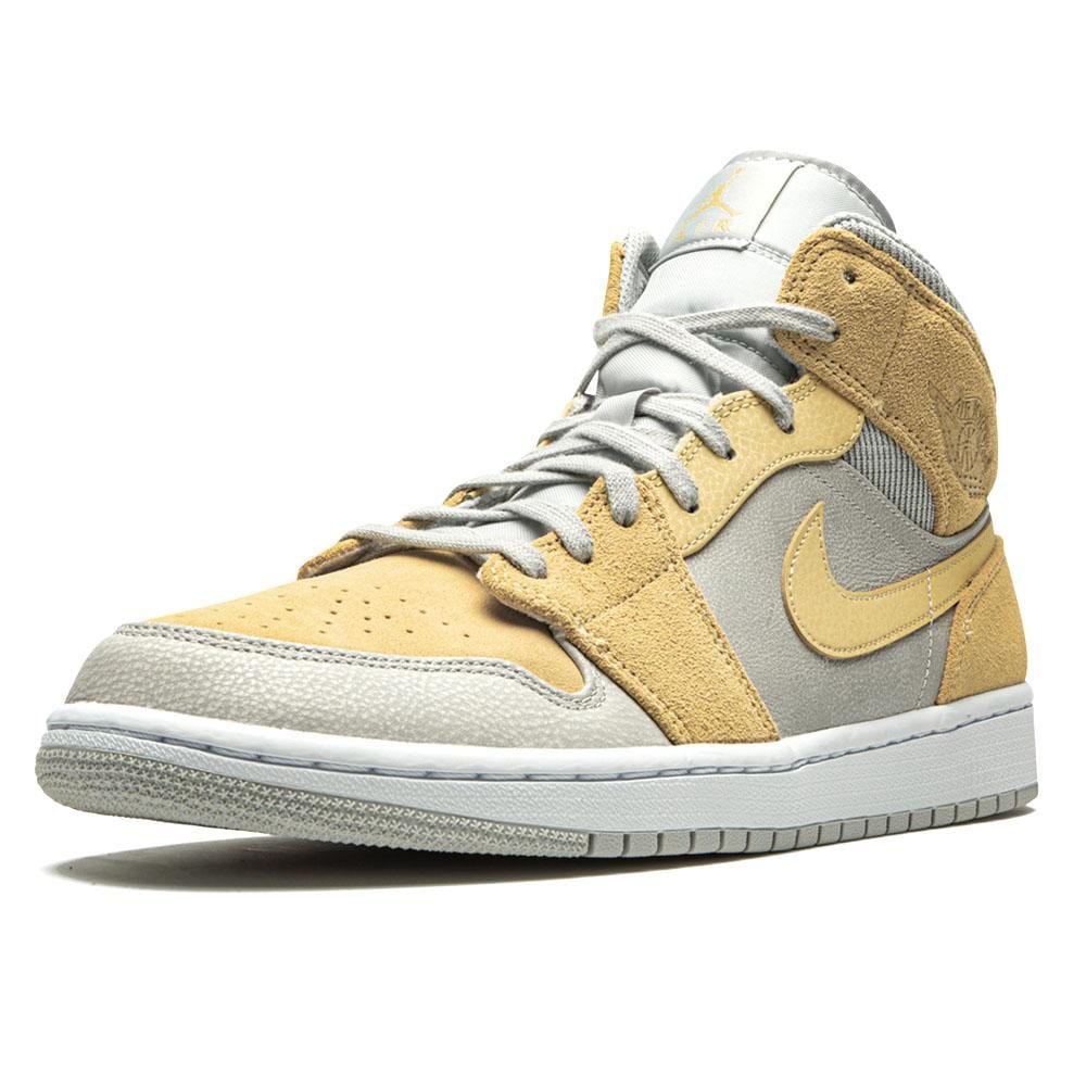 Air Jordan 1 Mid SE Grey Fog Lemon Wash- Streetwear Fashion - lacezy.com