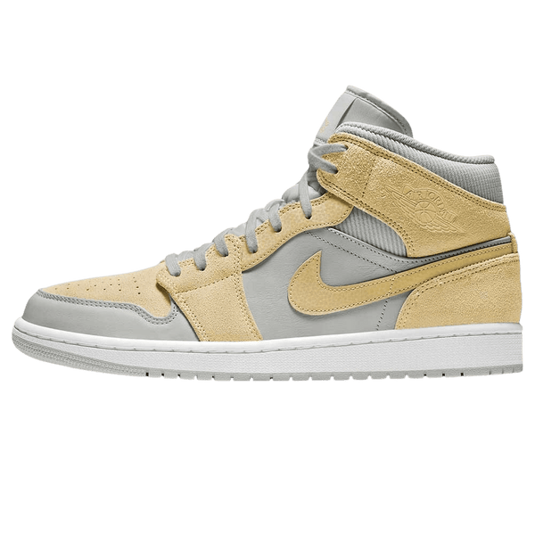 Air Jordan 1 Mid SE Grey Fog Lemon Wash- Streetwear Fashion - lacezy.com