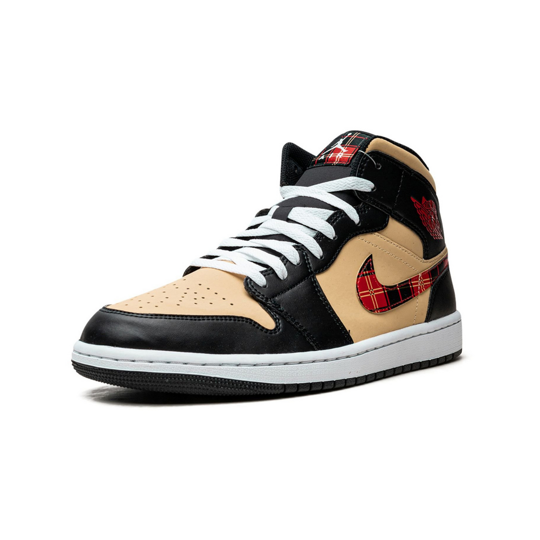 Air Jordan 1 Mid SE 'Tartan Swoosh'- Streetwear Fashion - lacezy.com