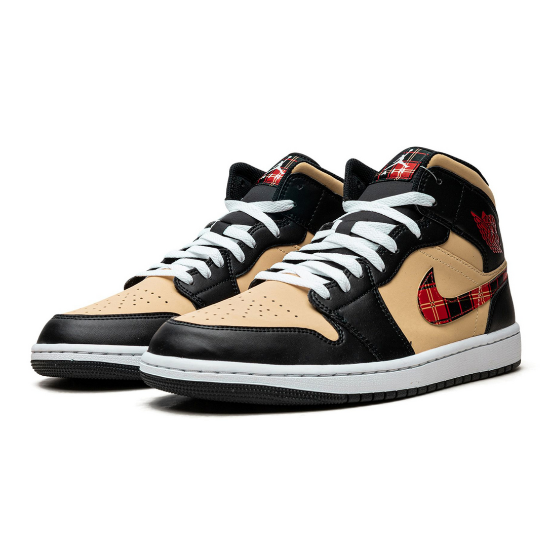 Air Jordan 1 Mid SE 'Tartan Swoosh'- Streetwear Fashion - lacezy.com