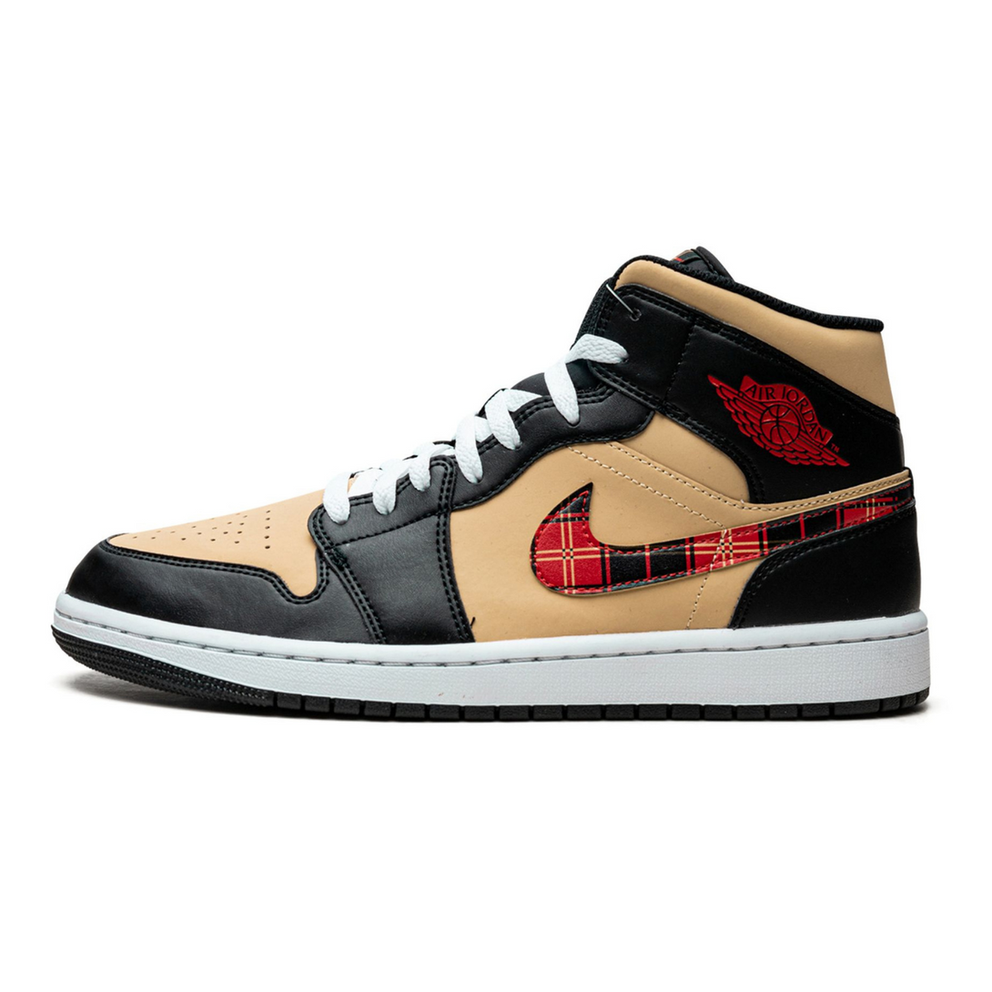 Air Jordan 1 Mid SE 'Tartan Swoosh'- Streetwear Fashion - lacezy.com