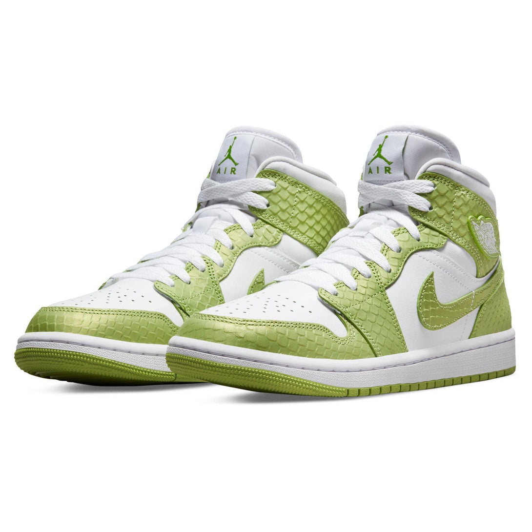 Air Jordan 1 Mid SE Wmns 'Green Python'- Streetwear Fashion - lacezy.com