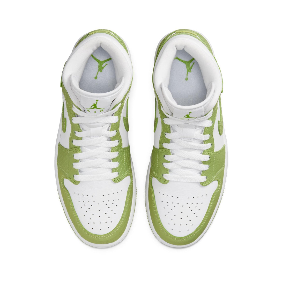 Air Jordan 1 Mid SE Wmns 'Green Python'- Streetwear Fashion - lacezy.com