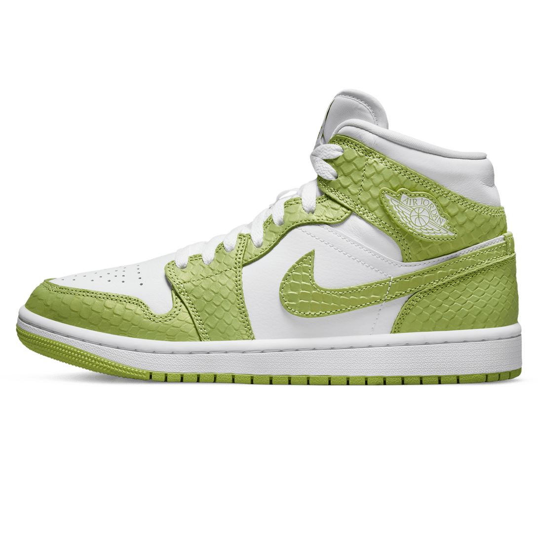 Air Jordan 1 Mid SE Wmns 'Green Python'- Streetwear Fashion - lacezy.com