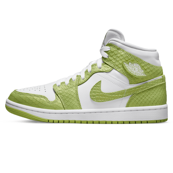 Air Jordan 1 Mid SE Wmns 'Green Python'- Streetwear Fashion - lacezy.com