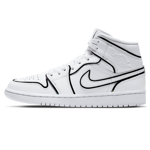 Air Jordan 1 Mid SE Wmns 'Iridescent Trim'- Streetwear Fashion - lacezy.com