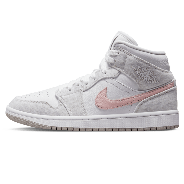 Air Jordan 1 Mid SE Wmns 'White Light Iron Ore'- Streetwear Fashion - lacezy.com