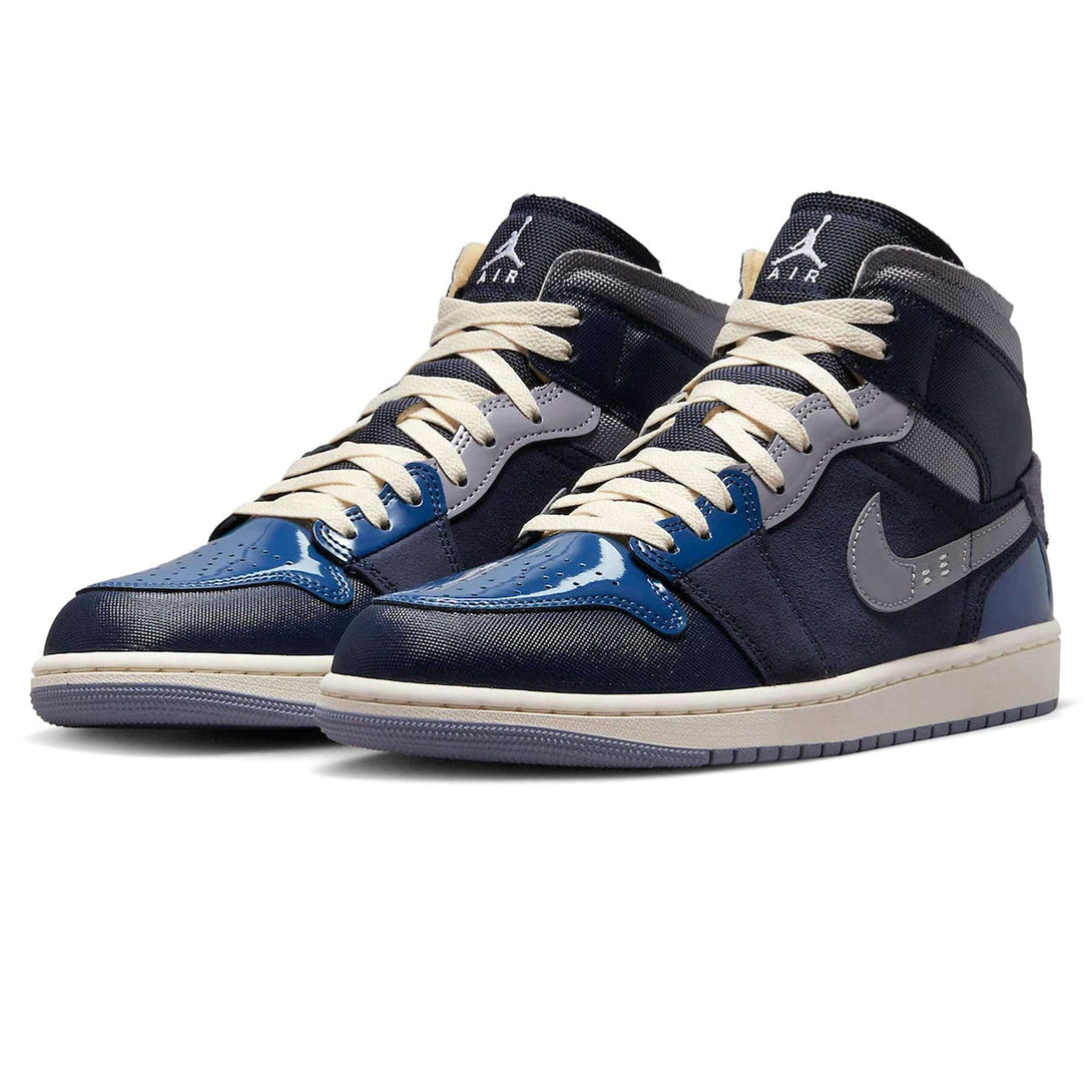 Air Jordan 1 Mid Se Craft 'Obsidian'- Streetwear Fashion - lacezy.com