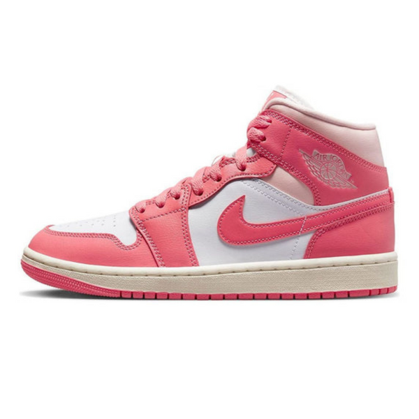 Air Jordan 1 Mid 'Strawberries and Cream'- Streetwear Fashion - lacezy.com