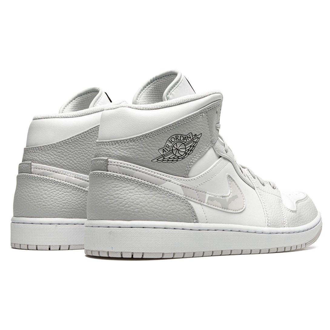 Air Jordan 1 Mid 'Swoosh Logo - Grey Camo'- Streetwear Fashion - lacezy.com