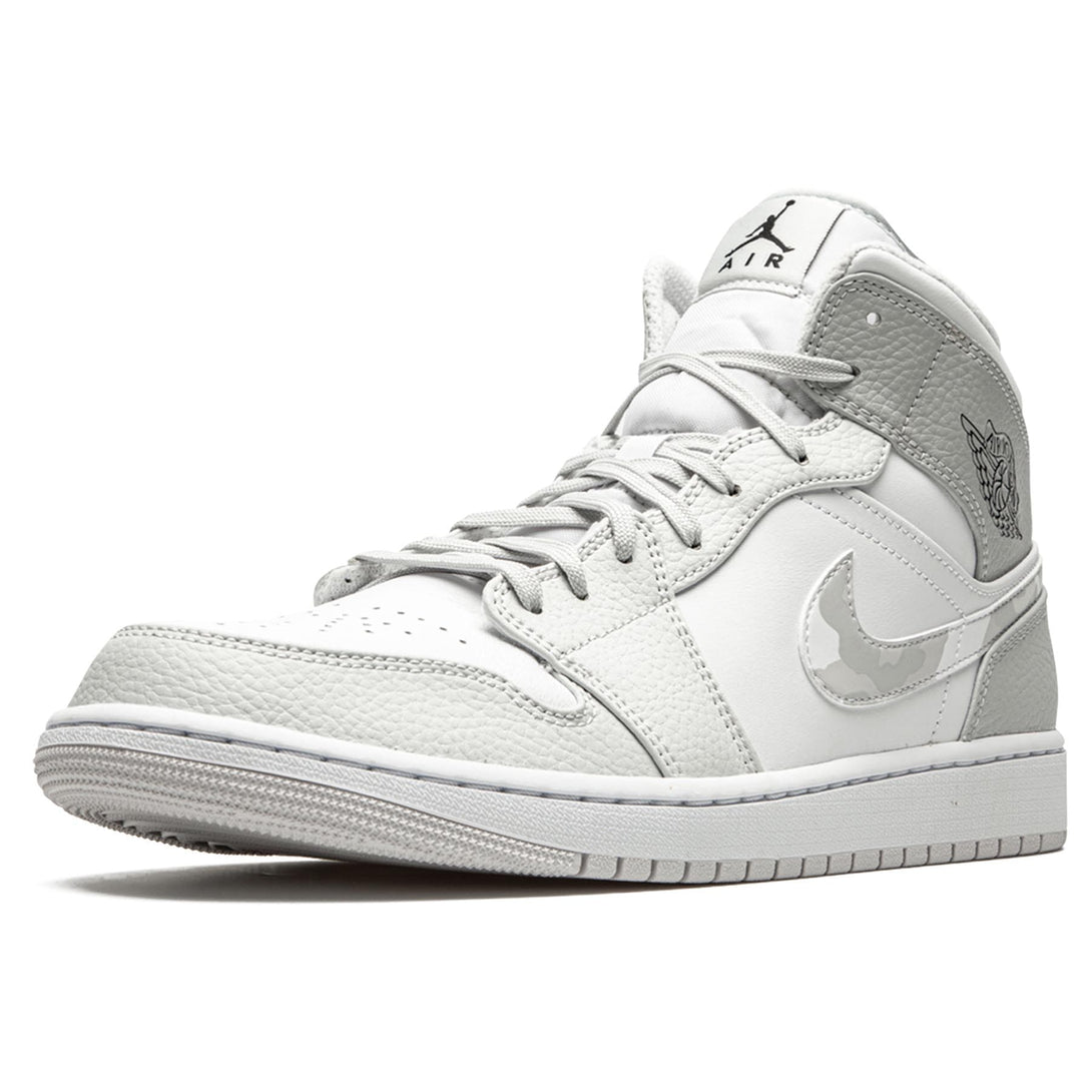 Air Jordan 1 Mid 'Swoosh Logo - Grey Camo'- Streetwear Fashion - lacezy.com