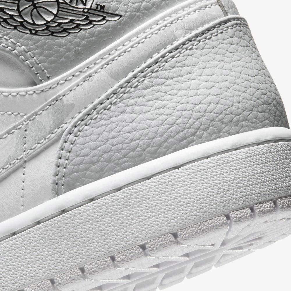 Air Jordan 1 Mid 'Swoosh Logo - Grey Camo'- Streetwear Fashion - lacezy.com