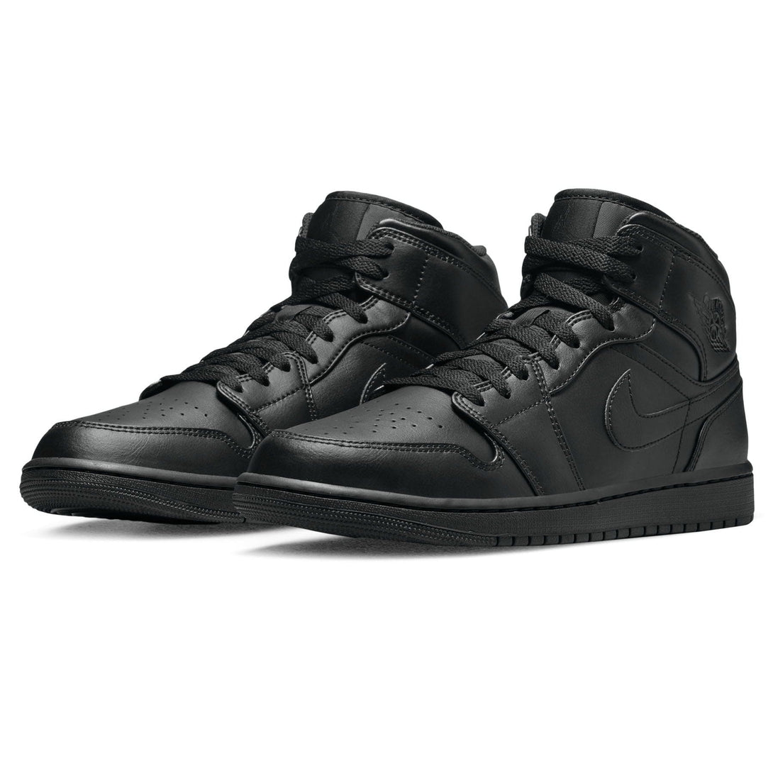 Air Jordan 1 Mid 'Triple Black' 2022- Streetwear Fashion - lacezy.com