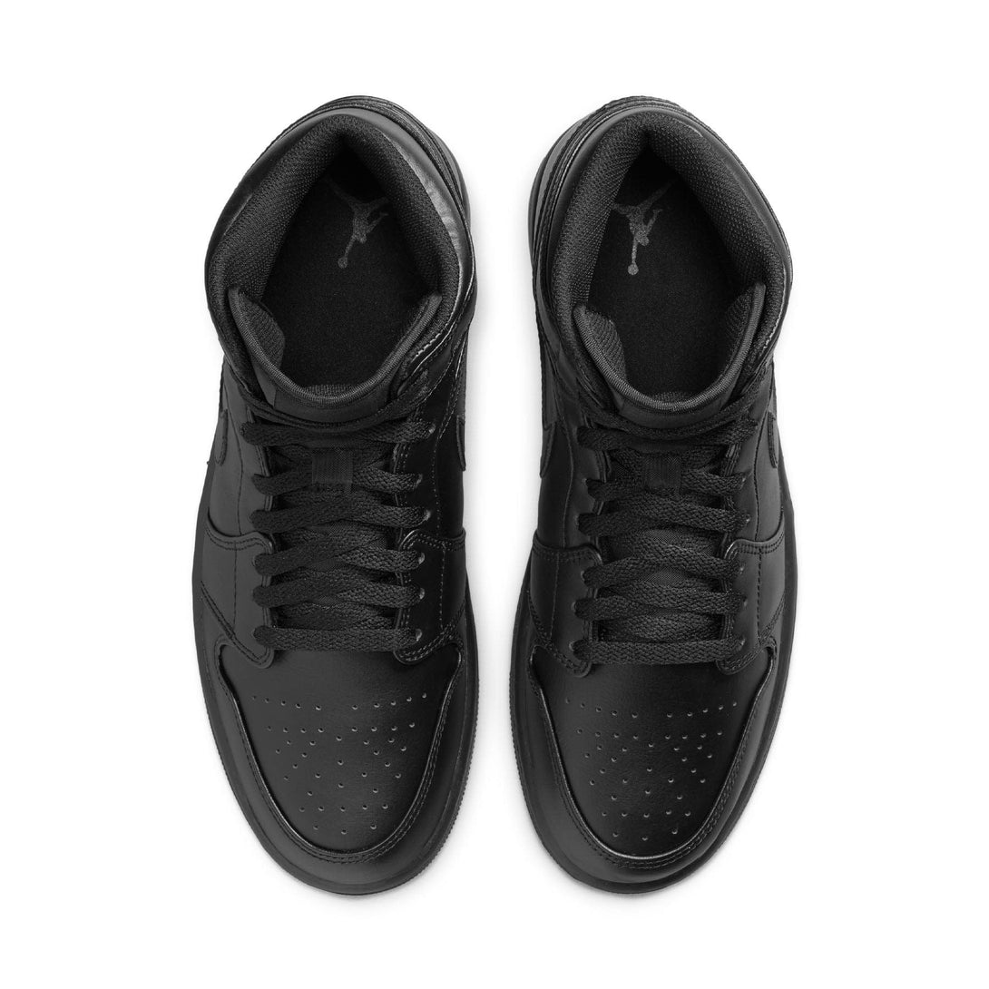 Air Jordan 1 Mid 'Triple Black' 2022- Streetwear Fashion - lacezy.com