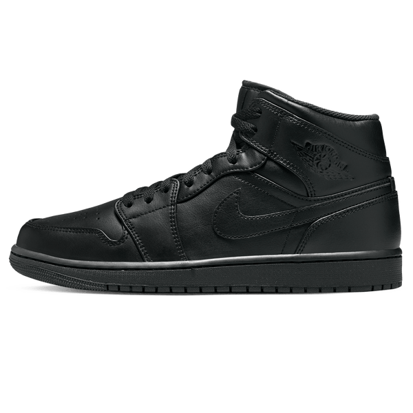 Air Jordan 1 Mid 'Triple Black' 2022- Streetwear Fashion - lacezy.com