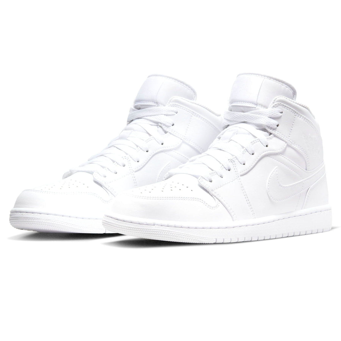 Air Jordan 1 Mid 'Triple White' 2022- Streetwear Fashion - lacezy.com