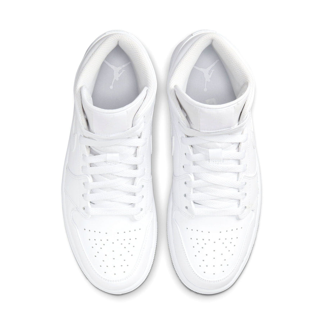 Air Jordan 1 Mid 'Triple White' 2022- Streetwear Fashion - lacezy.com