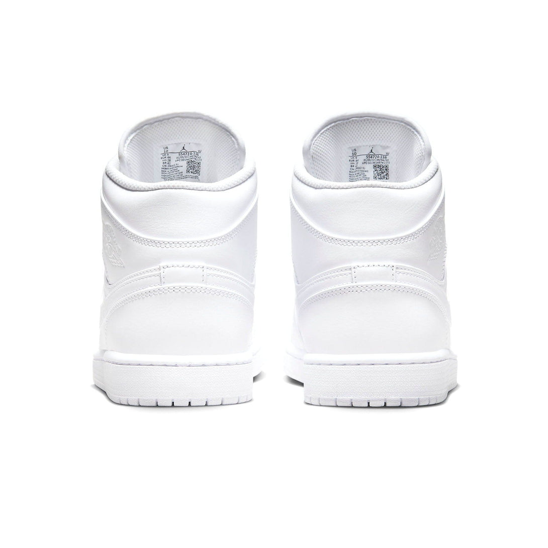 Air Jordan 1 Mid 'Triple White' 2022- Streetwear Fashion - lacezy.com