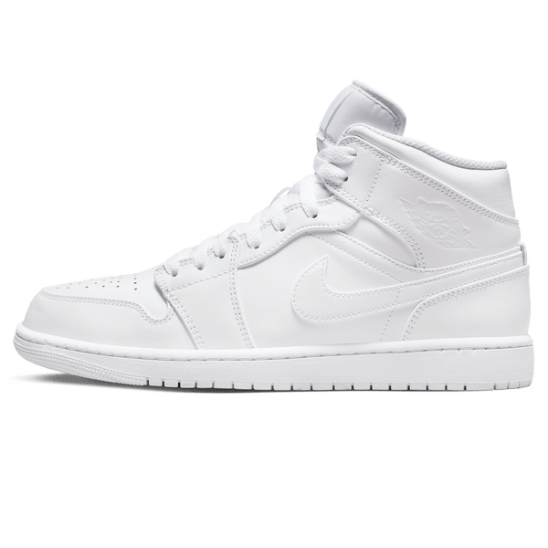 Air Jordan 1 Mid 'Triple White' 2022- Streetwear Fashion - lacezy.com