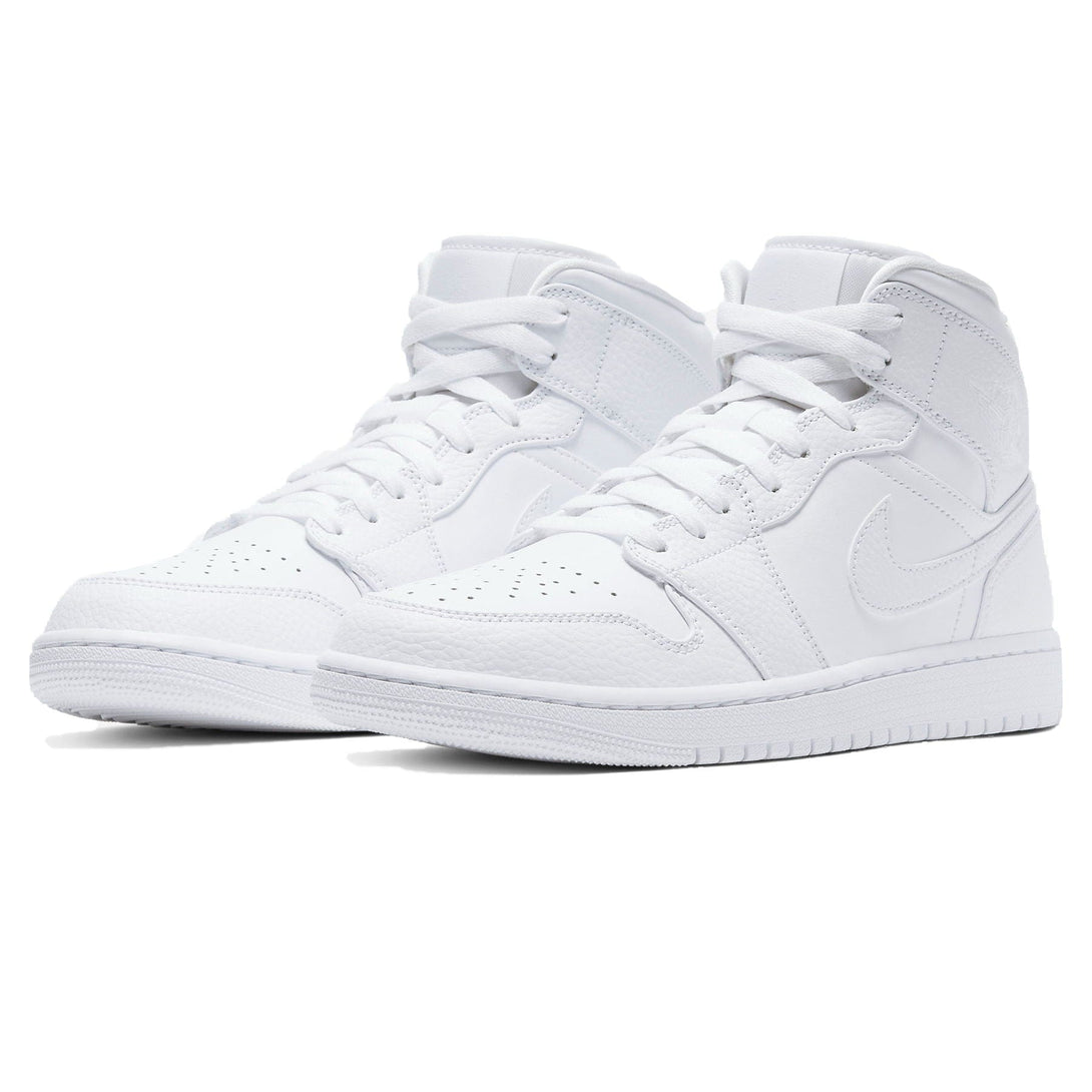 Air Jordan 1 Mid 'Triple White'- Streetwear Fashion - lacezy.com