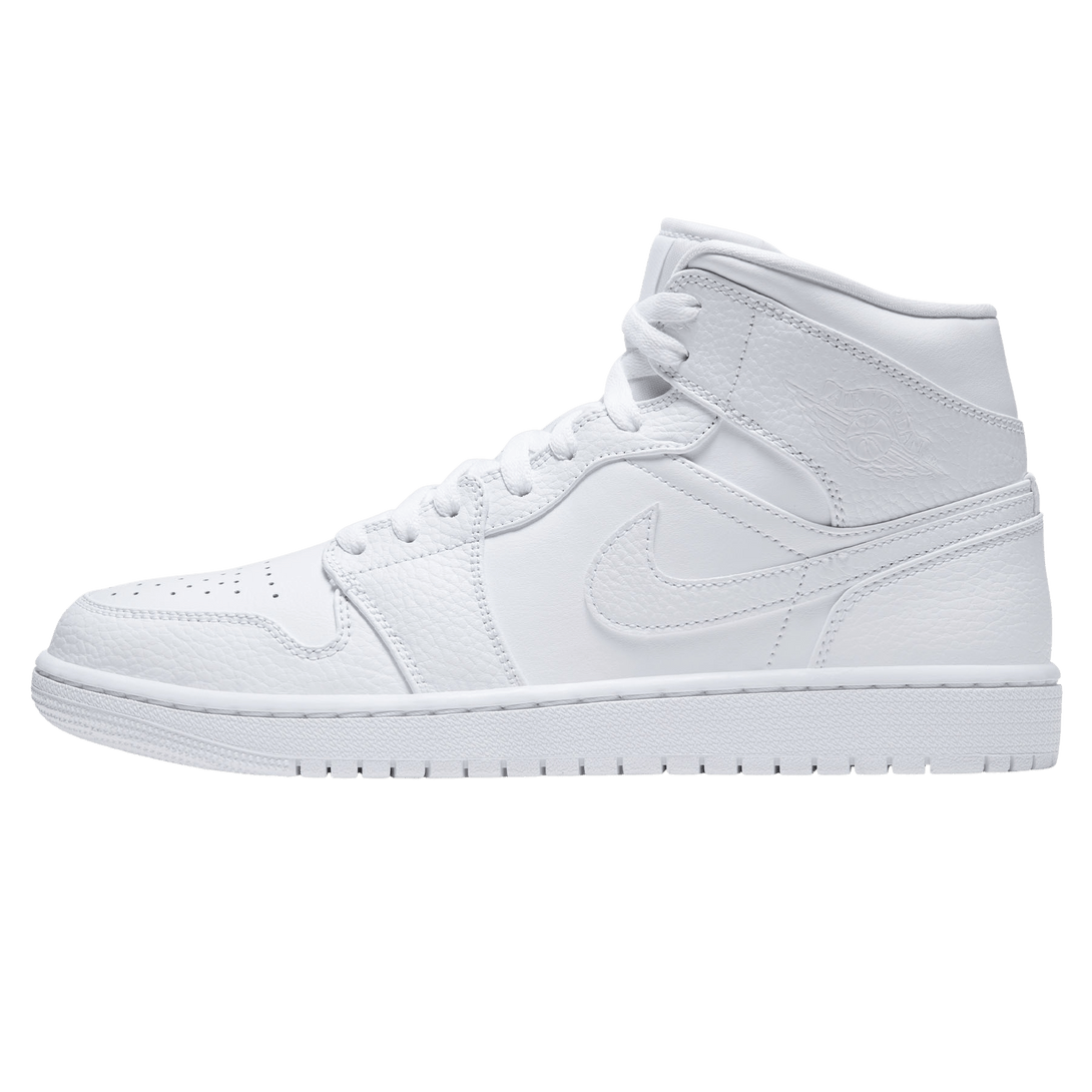 Air Jordan 1 Mid 'Triple White'- Streetwear Fashion - lacezy.com