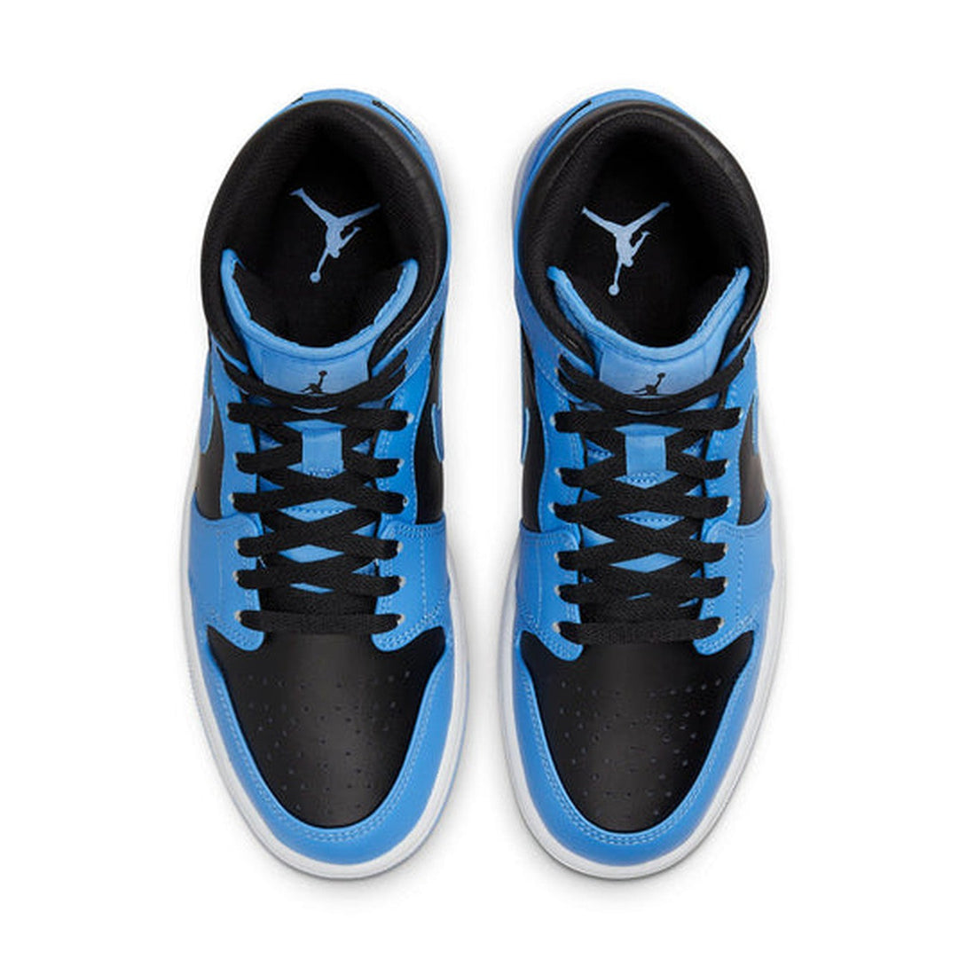 Air Jordan 1 Mid 'University Blue Black'- Streetwear Fashion - lacezy.com