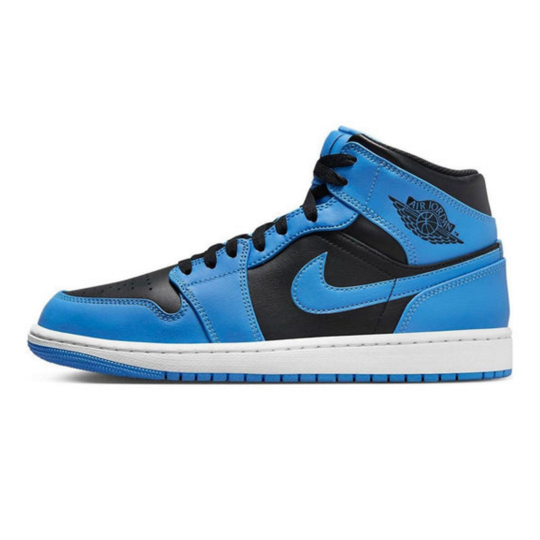 Air Jordan 1 Mid 'University Blue Black'- Streetwear Fashion - lacezy.com