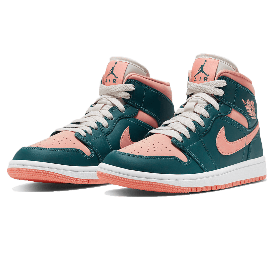 Air Jordan 1 Mid Wmns 'Dark Teal Green'- Streetwear Fashion - lacezy.com