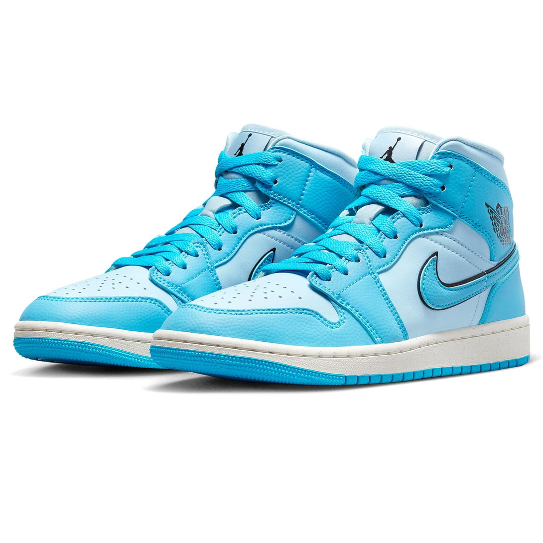 Air Jordan 1 Mid Wmns 'Ice Blue'- Streetwear Fashion - lacezy.com