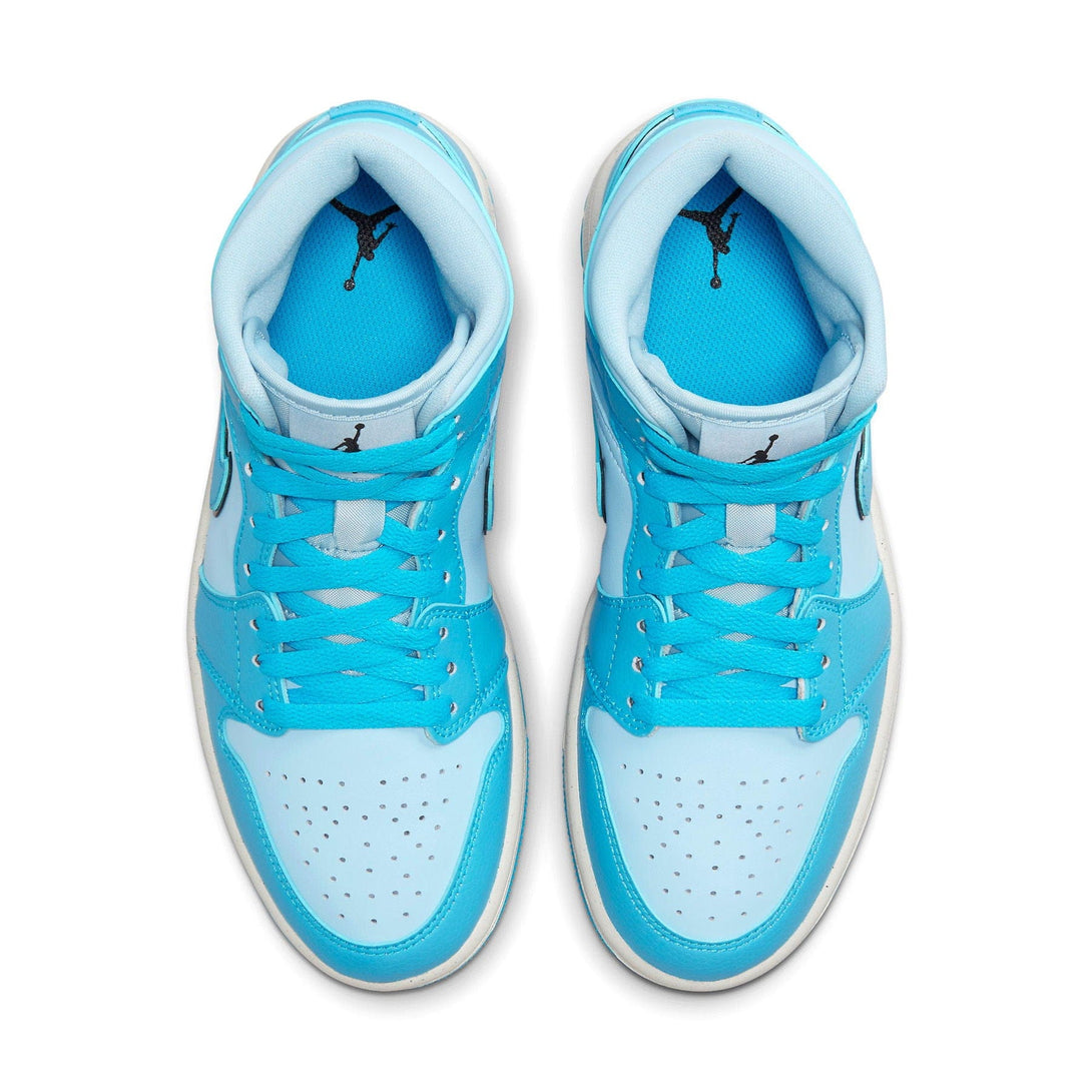 Air Jordan 1 Mid Wmns 'Ice Blue'- Streetwear Fashion - lacezy.com