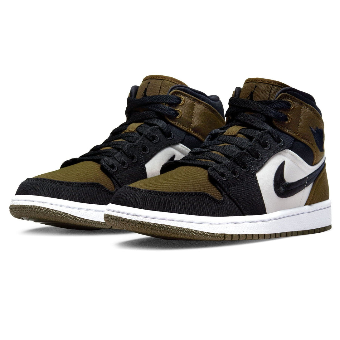 Air Jordan 1 Mid Wmns SE 'Olive Toe'- Streetwear Fashion - lacezy.com