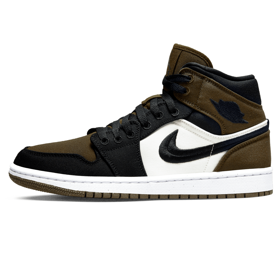 Air Jordan 1 Mid Wmns SE 'Olive Toe'- Streetwear Fashion - lacezy.com