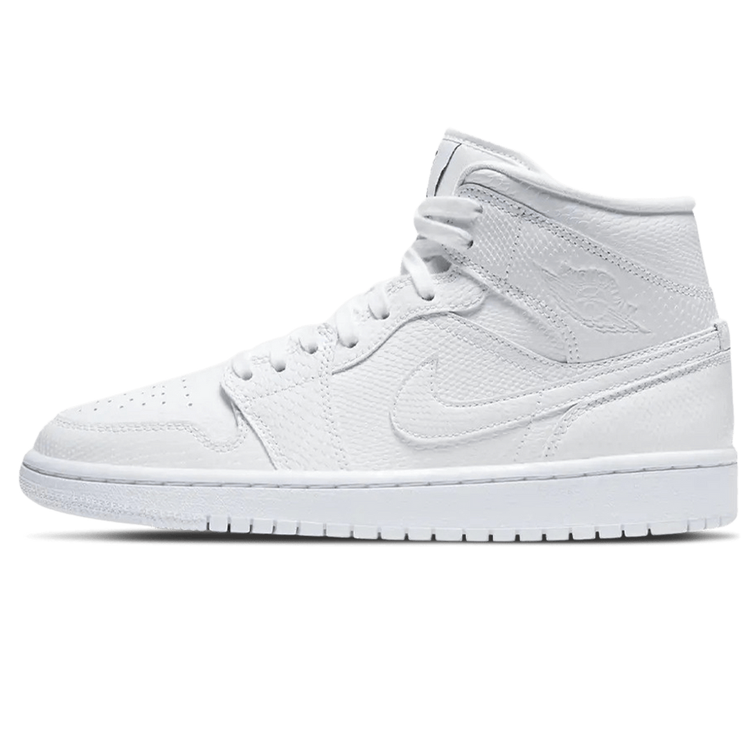 Air Jordan 1 Mid Wmns 'White Snakeskin'- Streetwear Fashion - lacezy.com