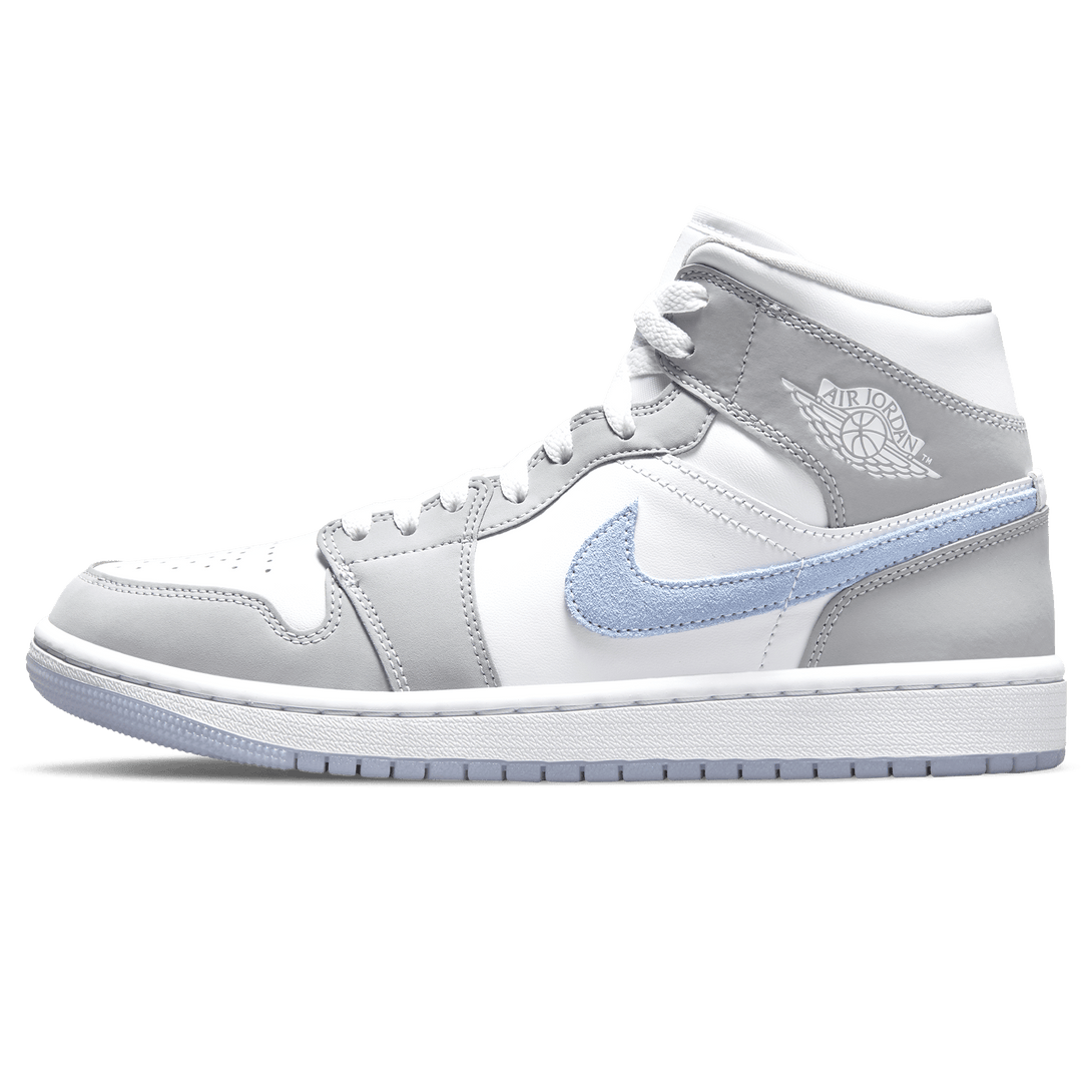 Air Jordan 1 Mid Wmns 'White Wolf Grey'- Streetwear Fashion - lacezy.com