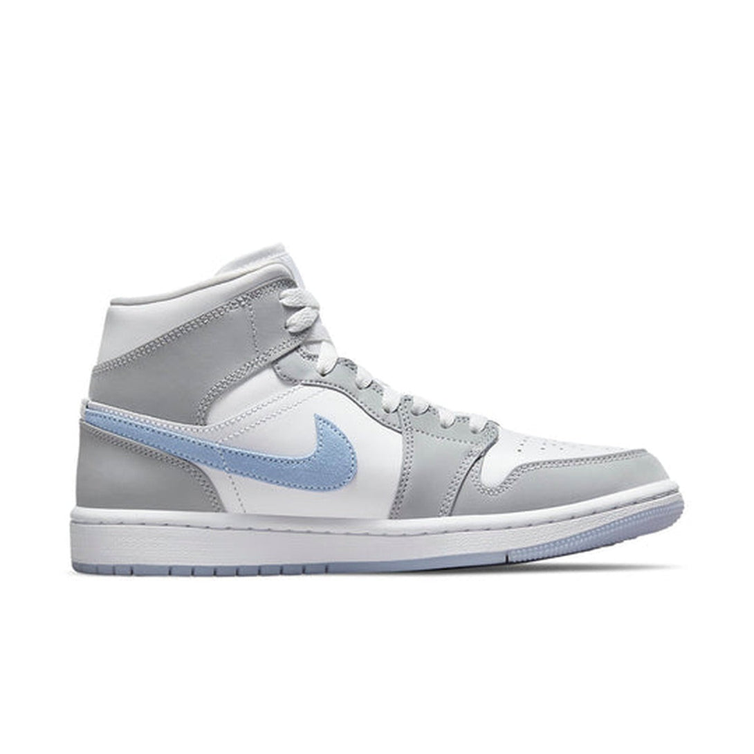 Air Jordan 1 Mid 'Wolf Grey Aluminum'- Streetwear Fashion - lacezy.com