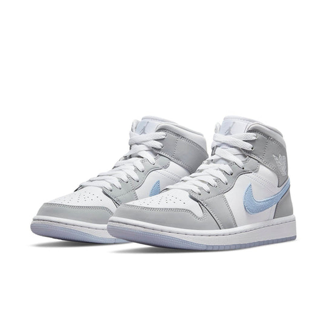 Air Jordan 1 Mid 'Wolf Grey Aluminum'- Streetwear Fashion - lacezy.com