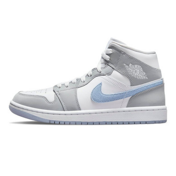 Air Jordan 1 Mid 'Wolf Grey Aluminum'- Streetwear Fashion - lacezy.com