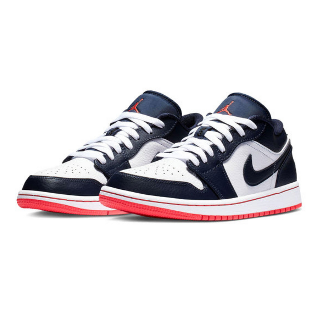 Air Jordan 1 Retro Low 'Obsidian Ember Glow'- Streetwear Fashion - lacezy.com